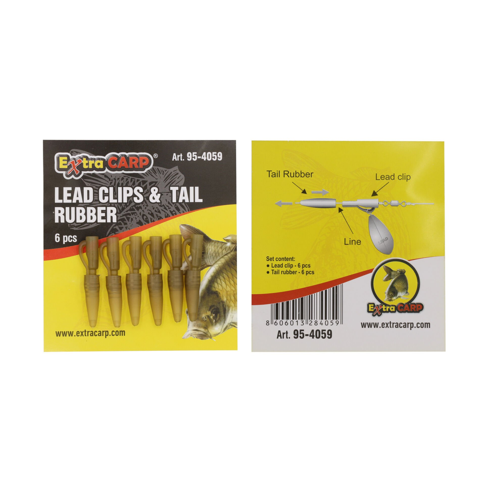 Extra Carp Lead Clips & Tail Rubber Kurşun Klipsi
