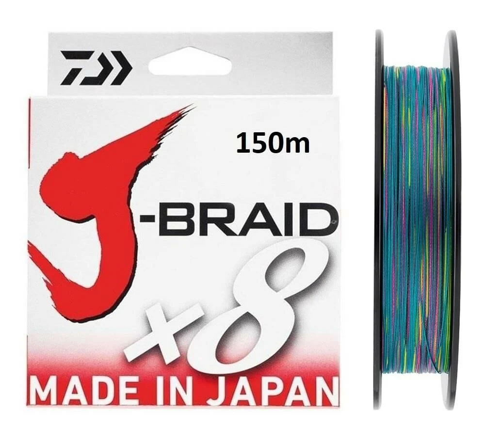 Daiwa J-Braid 8X Multicolor 150m İp Misina 0.20mm