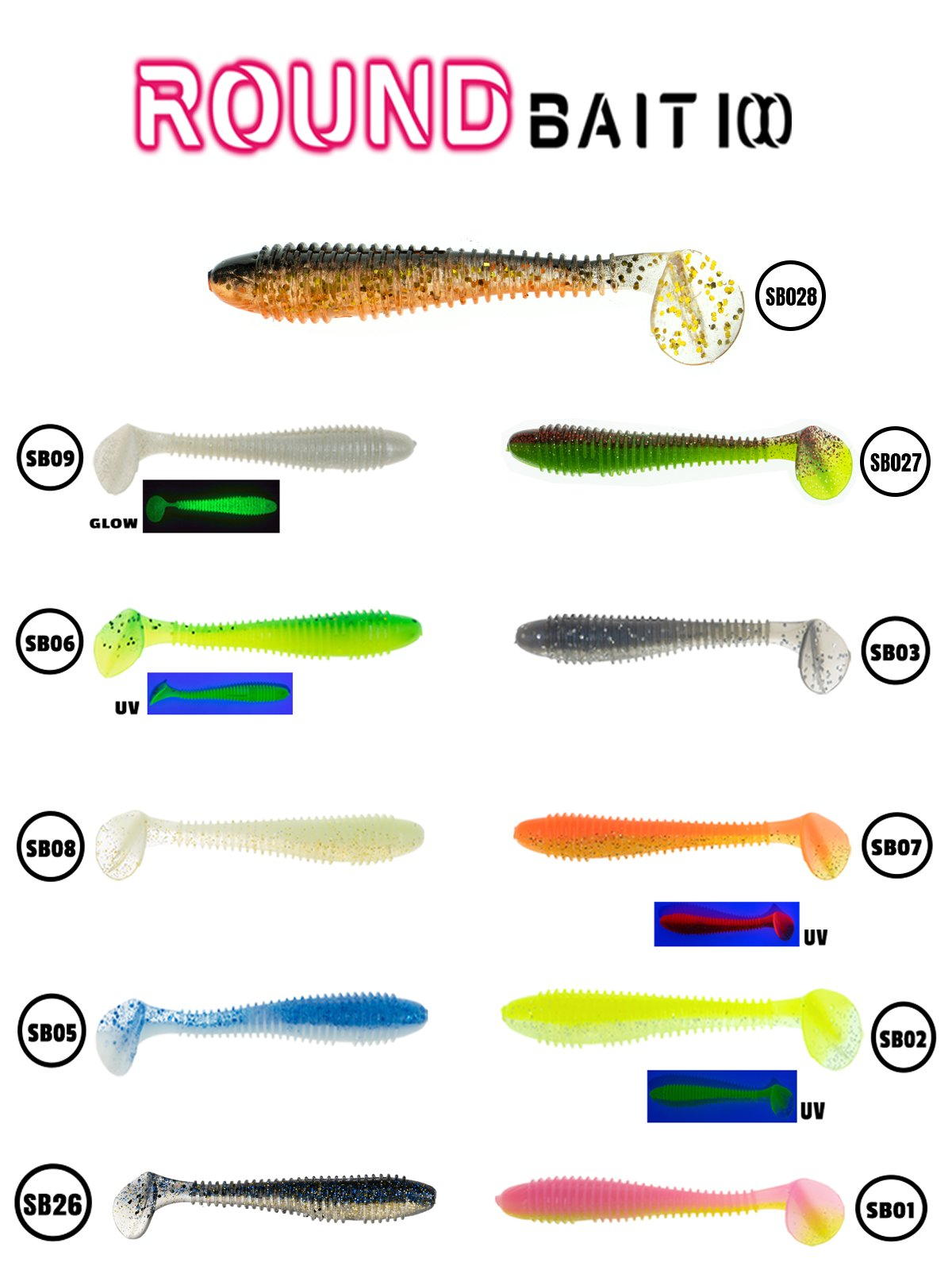 Fujin Round Bait 10cm Silikon Balık 3Pcs