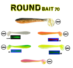 Fujin Round Bait 70mm Silikon Balık 5Pcs