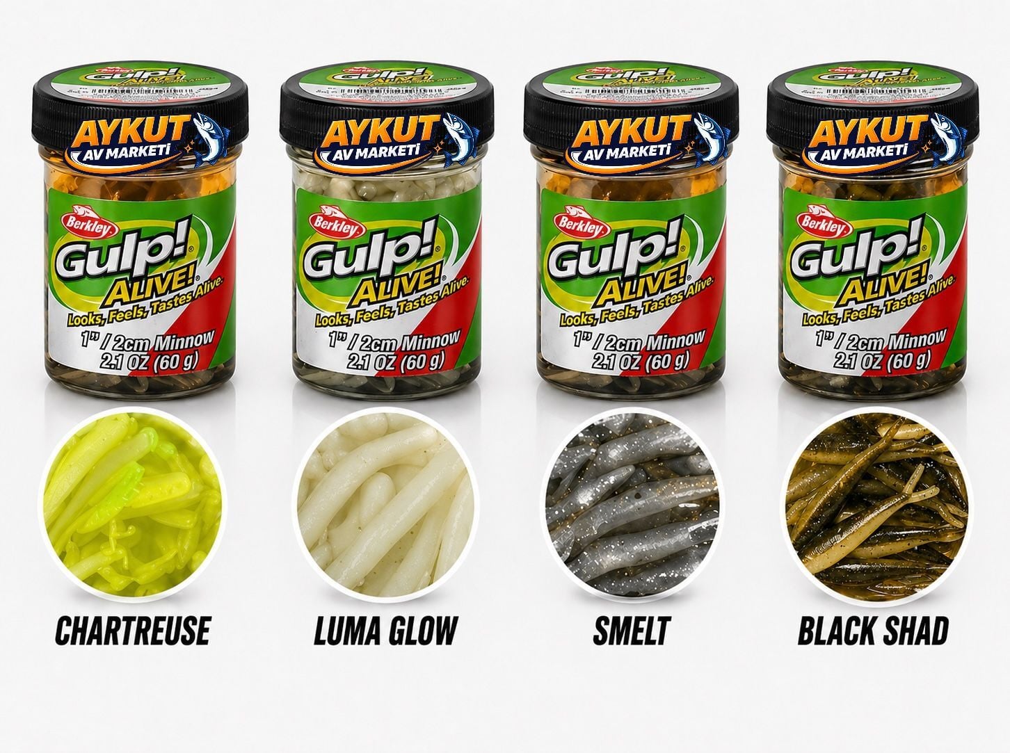 Berkley Gulp Alive Minnow 1'' 2.54 Cm Lrf Silikon Yem