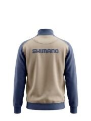 Shimano Zipper Sweatshirt Bej/İndigo