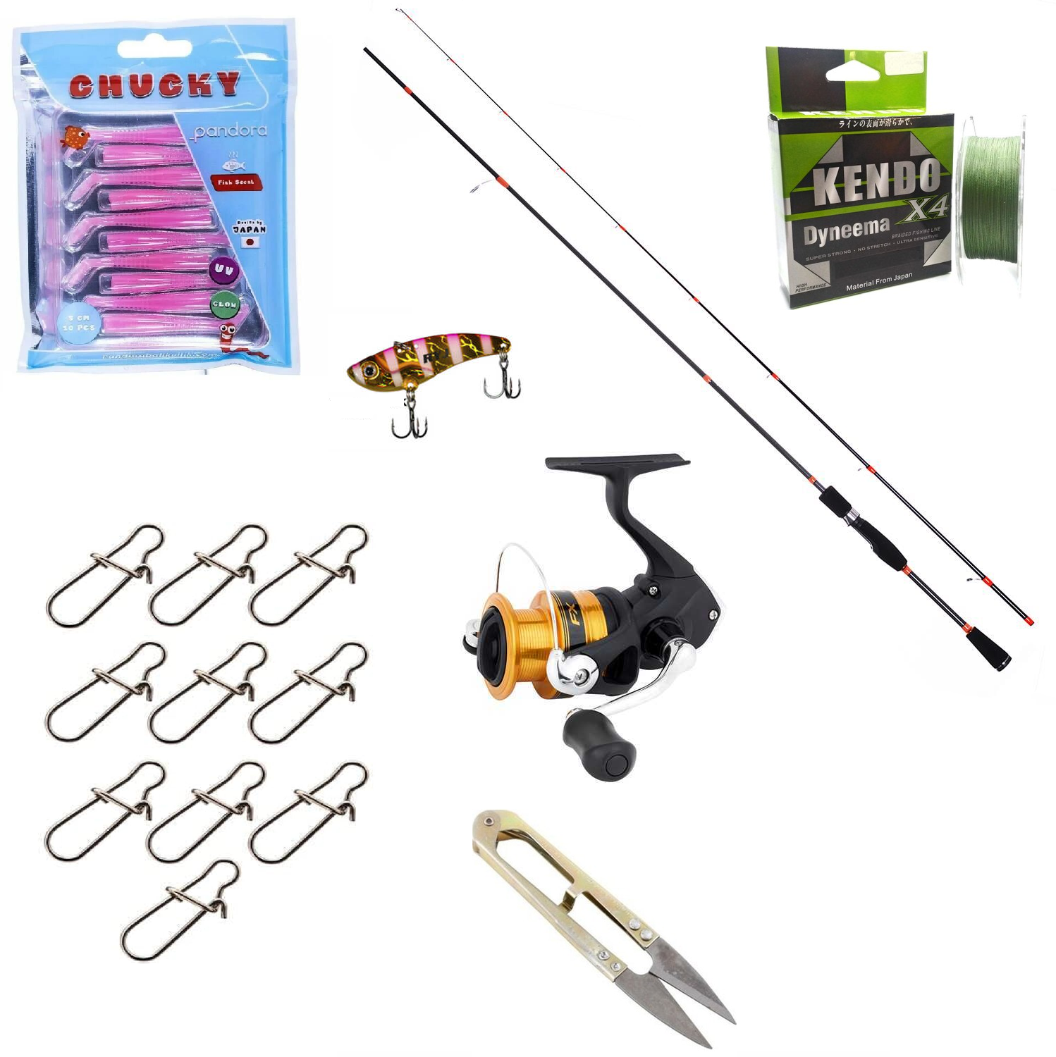 Shimano FX 1000 Olta Makinesi + Pandora Smoke Aji 228cm 1-10gr Olta Kamışı Lrf Seti