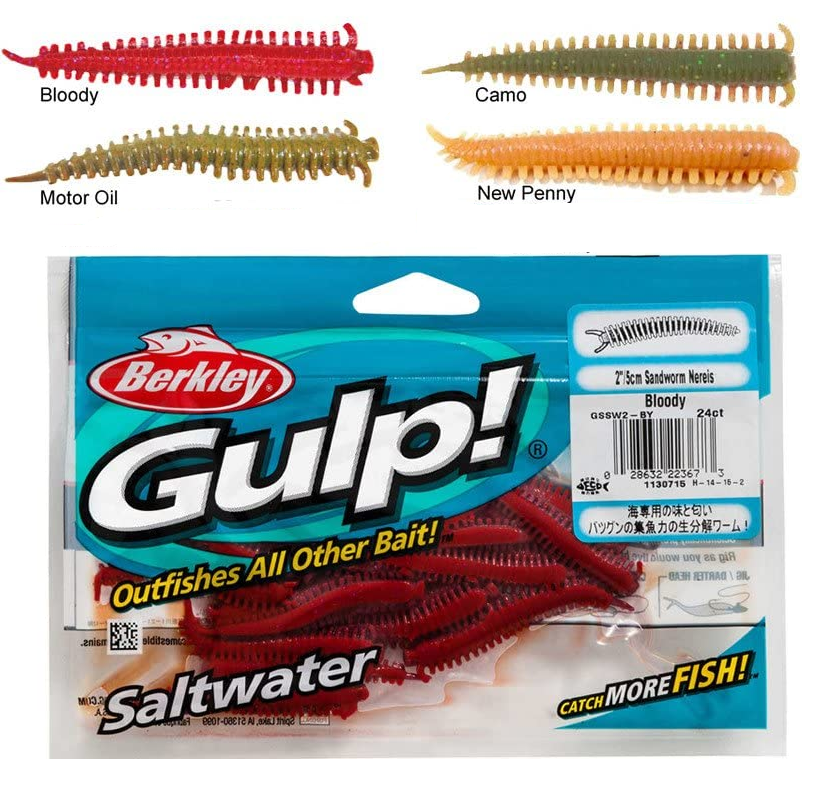 Berkley Gulp Saltwater Sandworm Sahte Kurt 5 Cm 24 Pcs