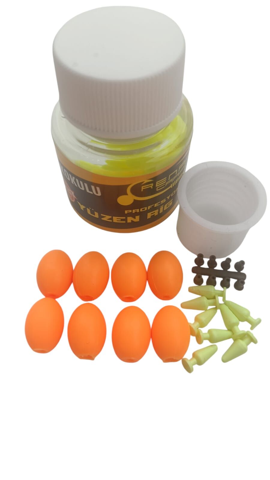 Renat Baits Profesyonel Yüzen Rig Turuncu Elips 8pcs