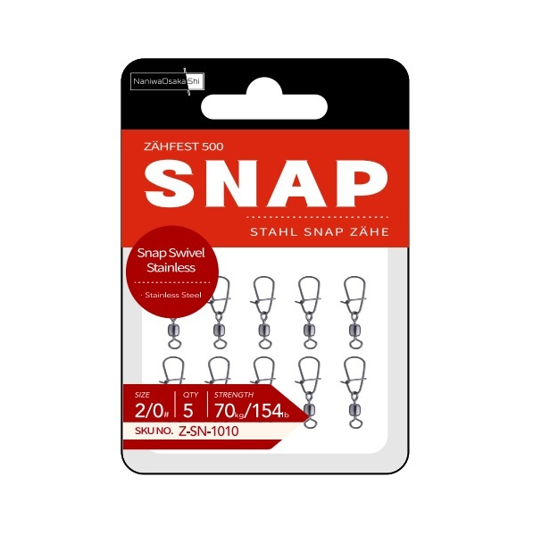 NaniwaOsakaShi Zahfest500 Snap Swivel Stainless