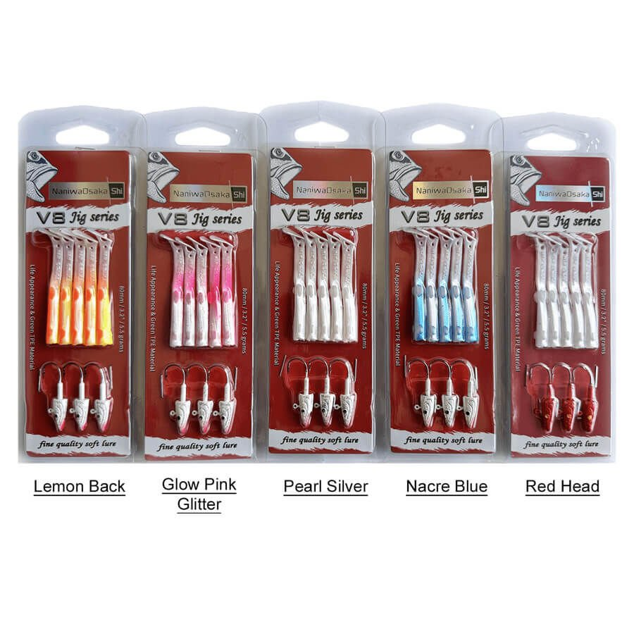 NaniwaOsakaShi V8 Jig Series 8 cm 5.5 gr Silikon Yem