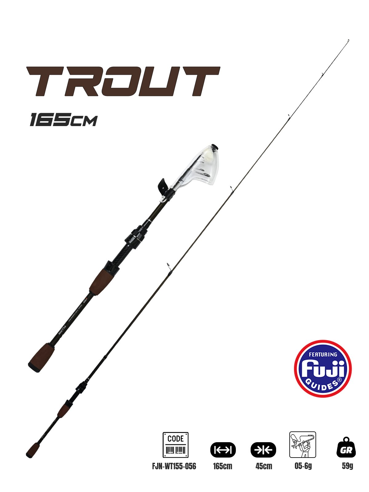 Fujin Trout 165cm 05-6gr Teleskopik Alabalık Kamışı