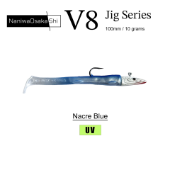 NaniwaOsakaShi V8 Jig Series 10 cm 10 gr Nacre Blue