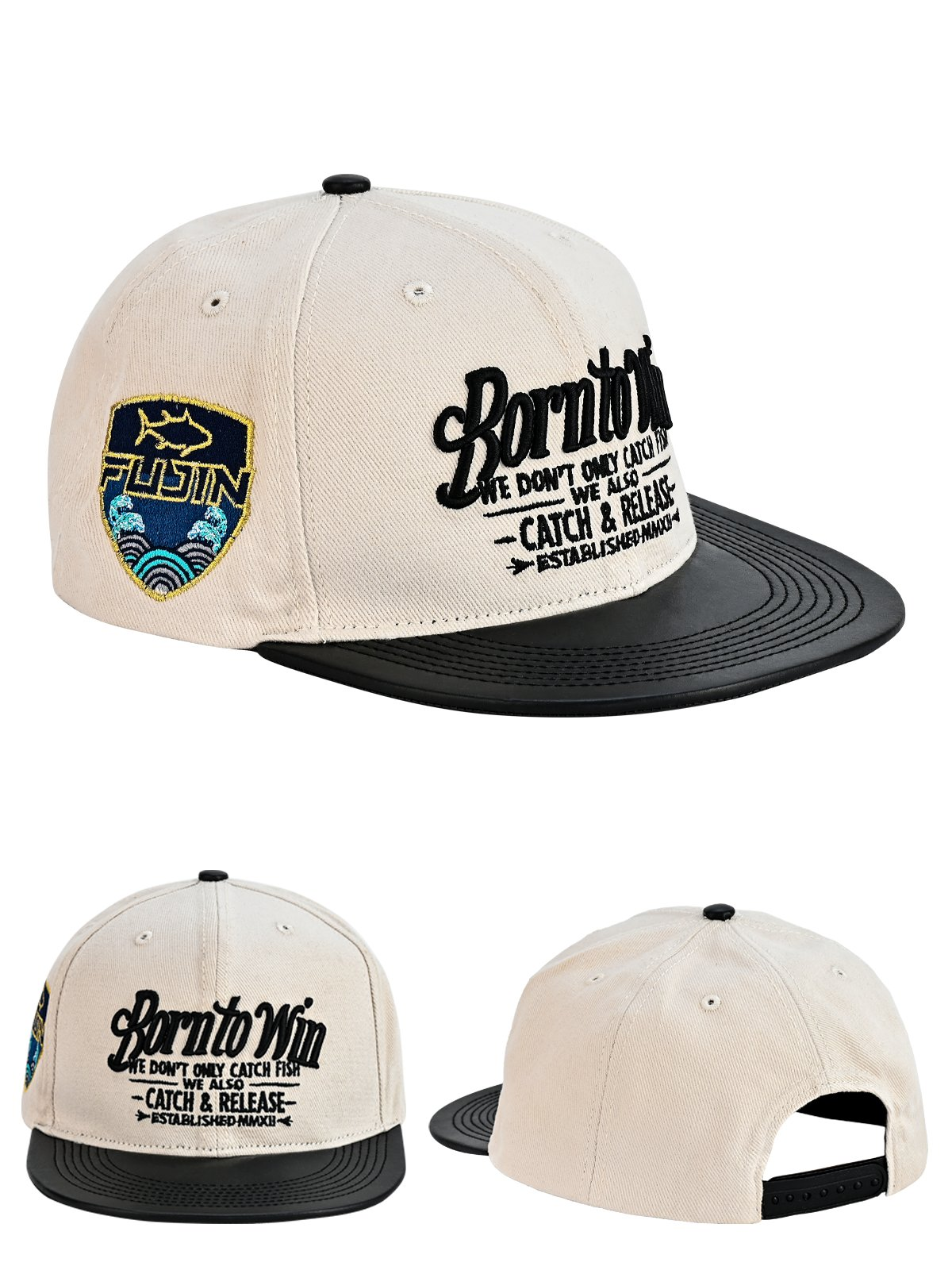 Fujin BTW Leather Visor Şapka Dirty White