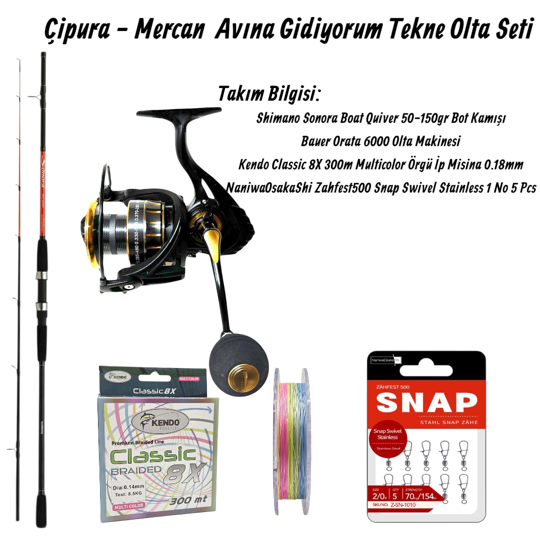 Çipura-Mercan Avına Gidiyorum Tekne Olta Seti