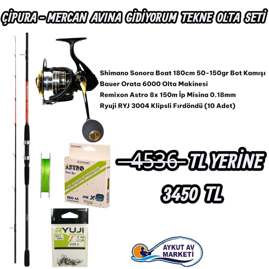 Çipura-Mercan Avına Gidiyorum Tekne Olta Seti