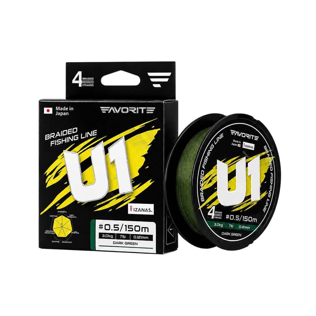 Favorite U1 PE 4x 150 Mt Koyu Yeşil İp Misina