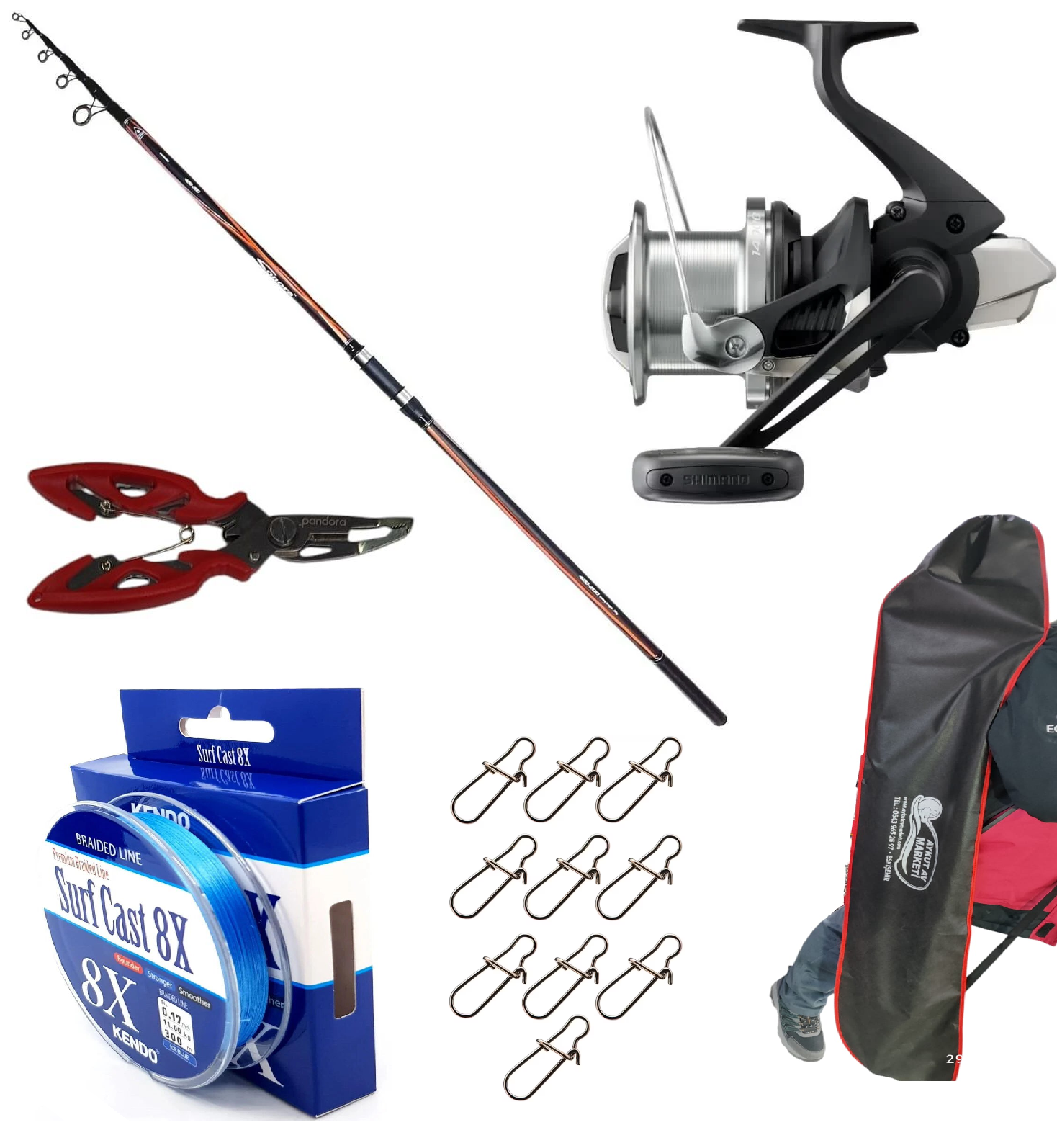 Shimano BeastMaster 14000 XC Olta Makinesi Shimano Sonora AX 420cm 200gr Olta Kamışı Surf Olta Seti