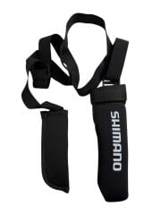 Shimano Baskılı Neopren Ayarlanabilir Lastikli Kamış Koruma Kılıfı Siyah