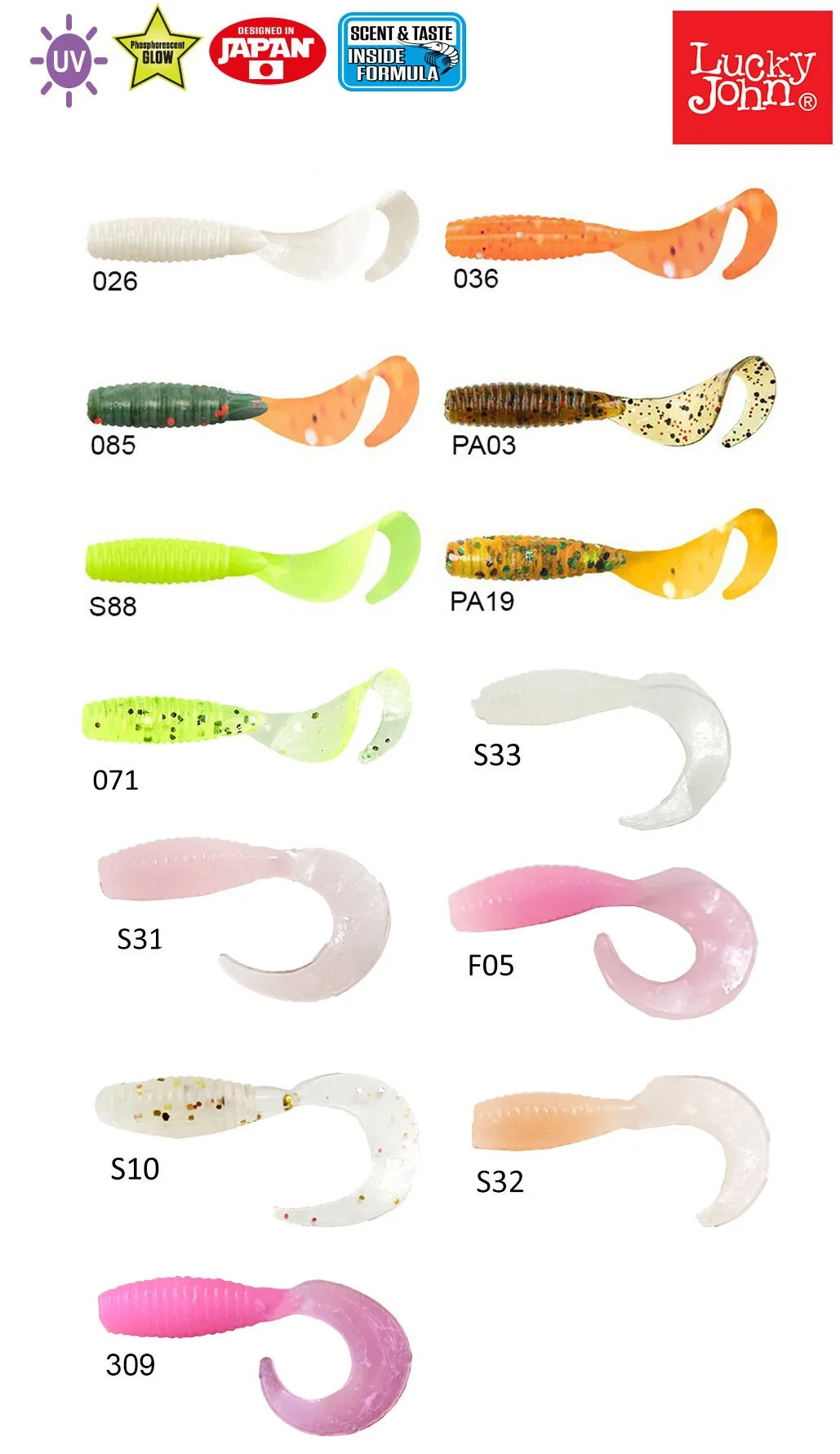 Lucky John Micro Grub 1'' 2.5cm Silikon Yem 15pcs