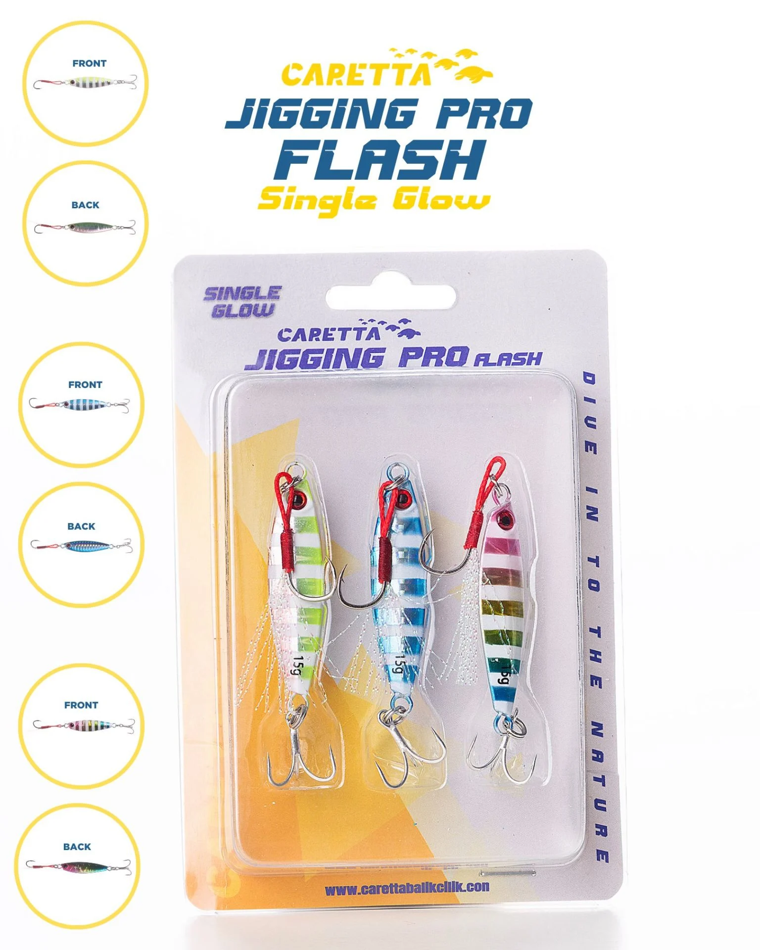 Caretta Jigging Pro Flash Jig Yem Single Glow