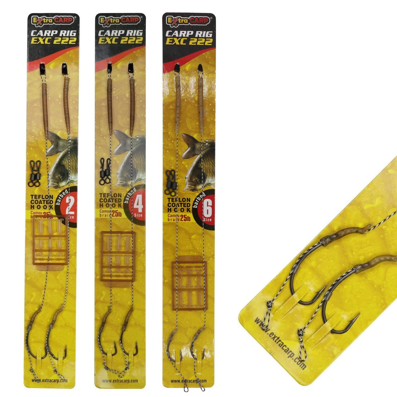 Extra Carp Exc 222 Sazan Boili Takımı Teflon İğneli 25lb