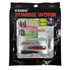 Kendo Zombie Worm Lrf Silikonu 4cm 8 Adet Mix Color
