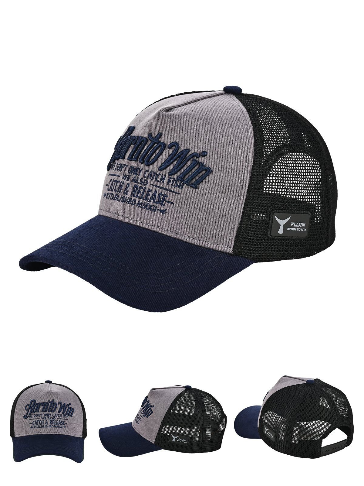 Fujin BTW Trucker Şapka Black Grey Navy