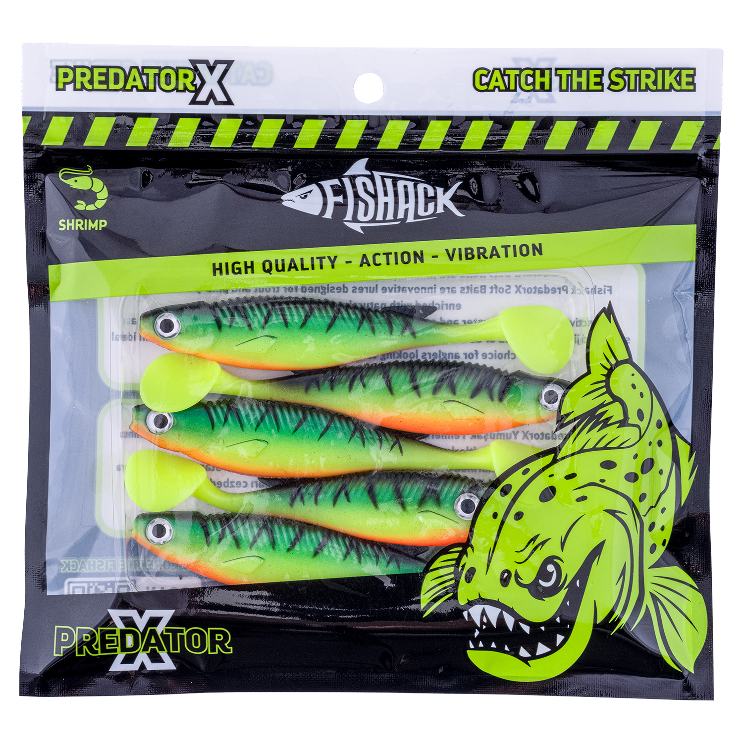 Fishack PredatorX 10cm 10gr Firetiger Silikon Balık 5pcs