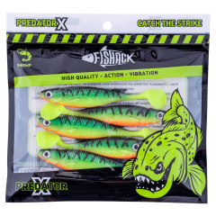 Fishack PredatorX 10cm 10gr Firetiger Silikon Balık 5pcs