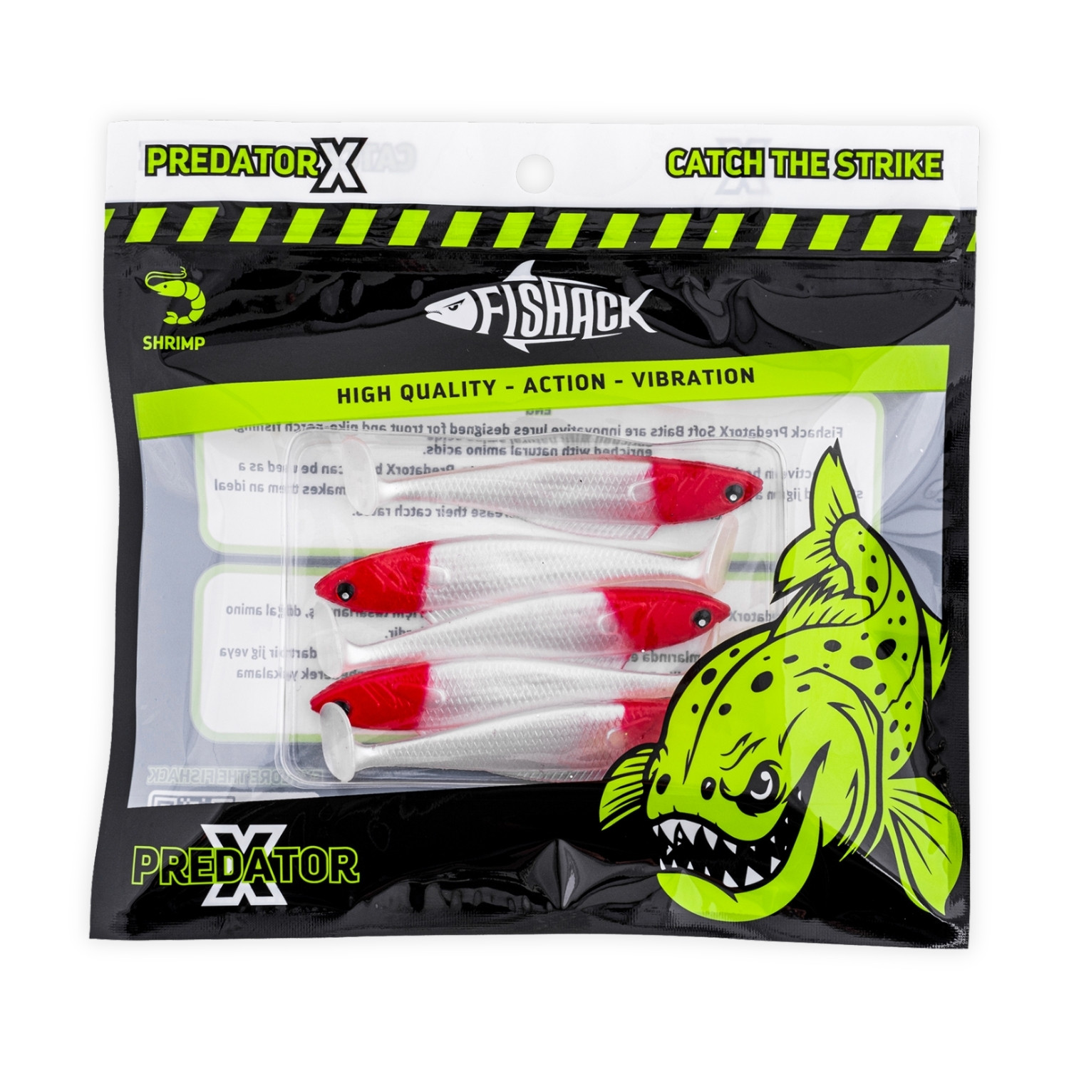 Fishack PredatorX 8.5cm 4.5gr Red Head Silikon Balık 5pcs