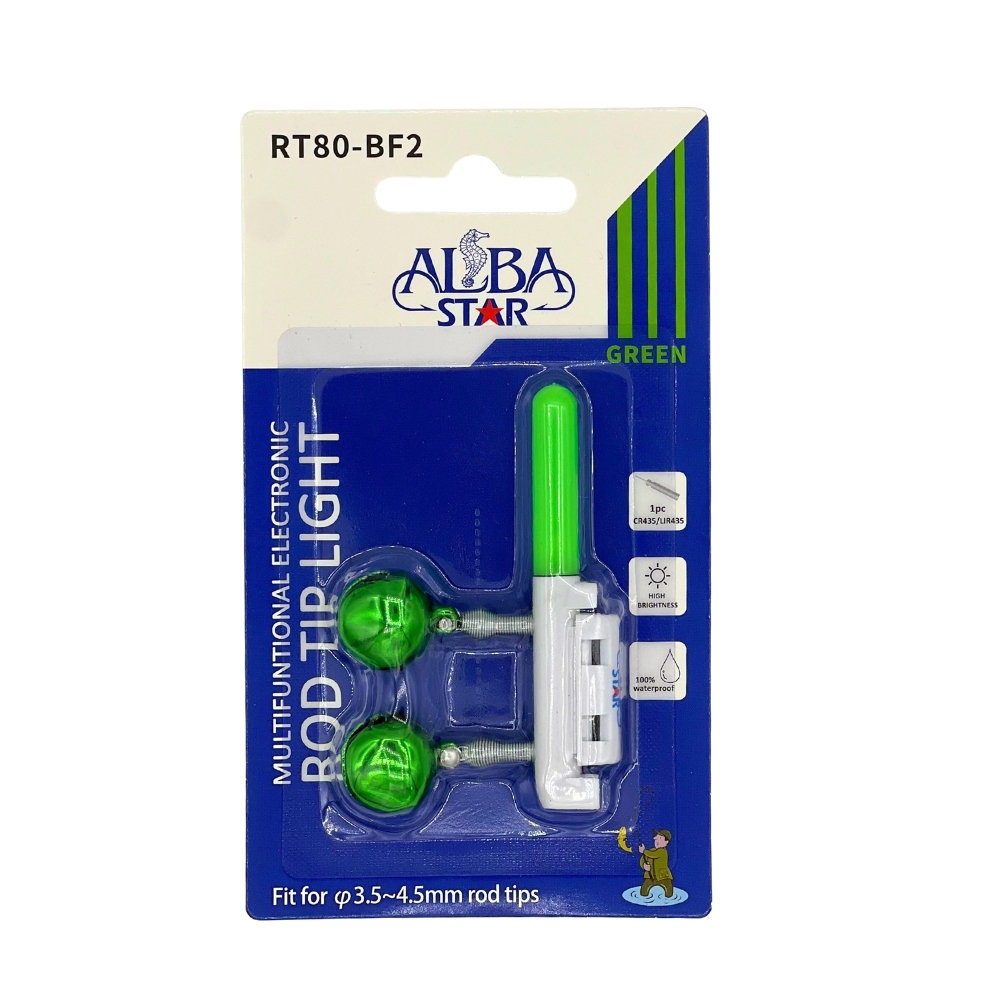 Albastar Zilli Ve Pilli Olta Ucu Işığı Yeşil