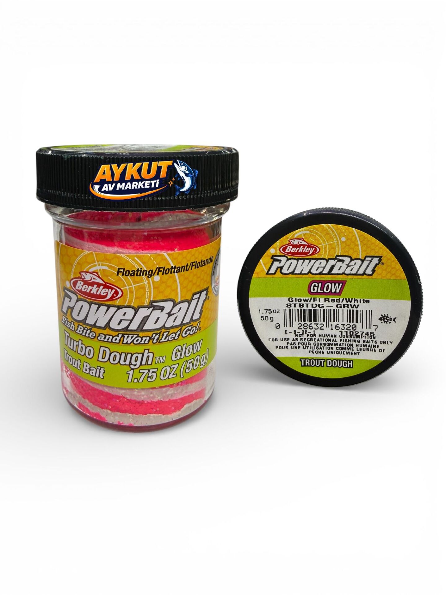 Berkley Turbo Dough Glow Kırmızı Beyaz Alabalık Hamuru