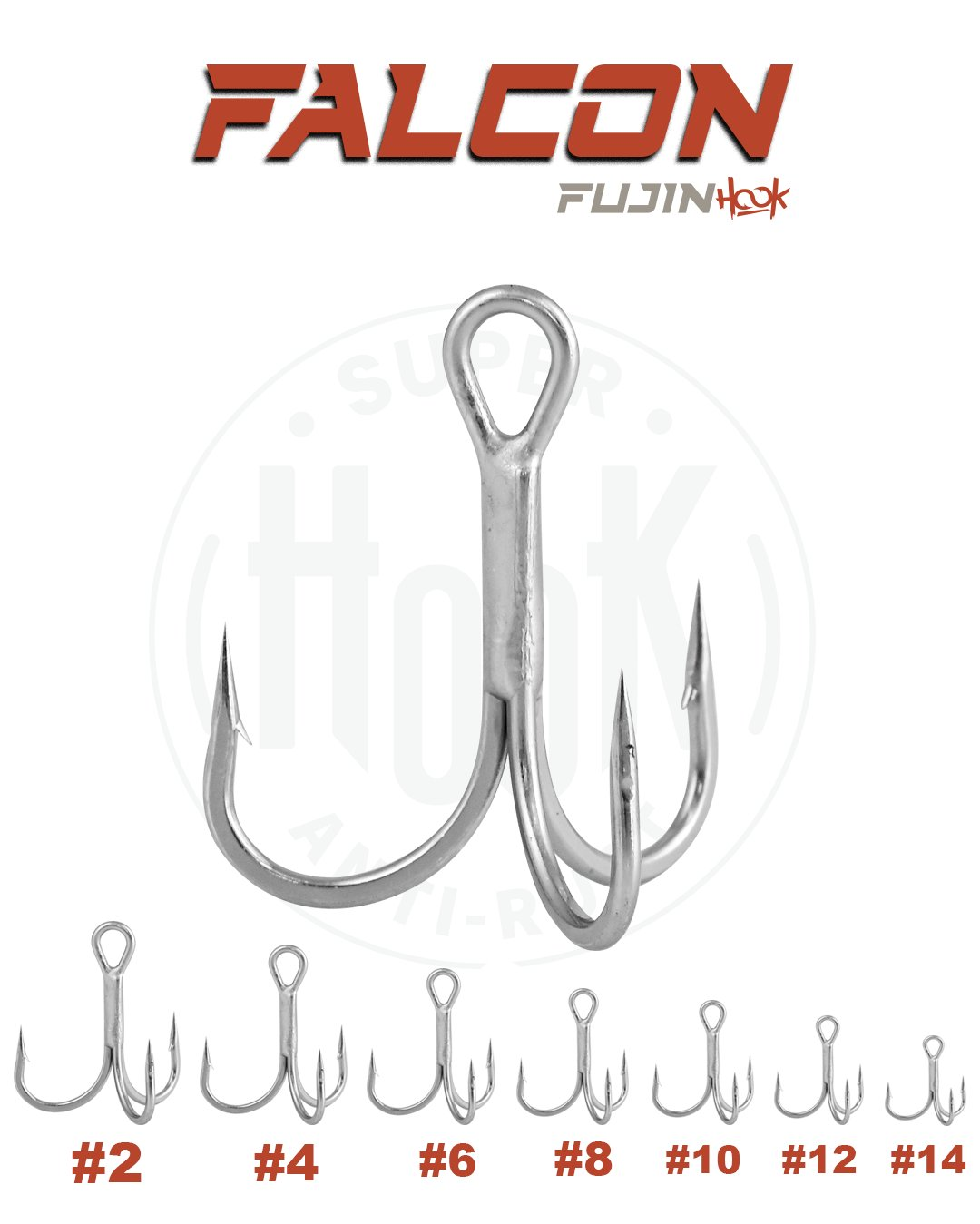 Fujin Falcon Süper Anti-Rust Üçlü Kanca