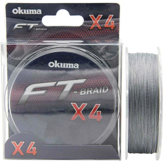 Okuma Ft-X4 Braided Line Grey Örgü İp Olta Misinası 300mt